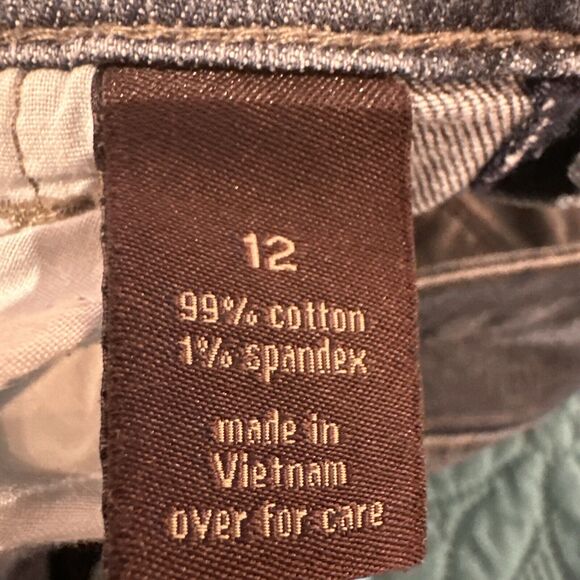 The Limited 312 Womens Size 12 Regular Fit Medium Wash Cropped Denim Blue Jeans - Picture 13 of 13